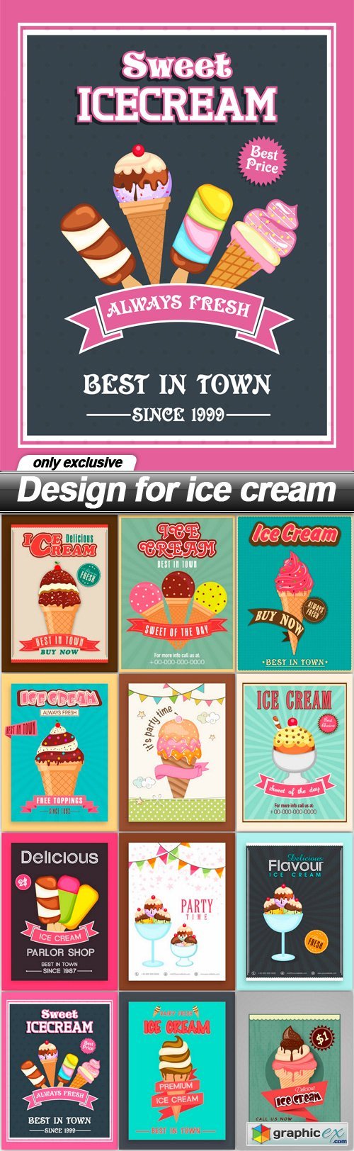 Design for ice cream - 12 EPS