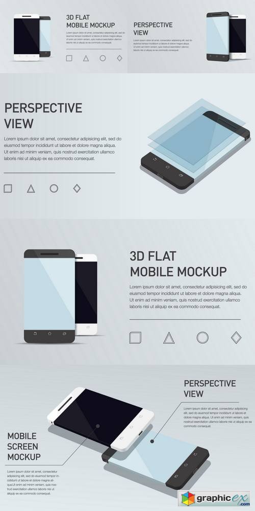 Minimalistic 3D Isometric Illustration Cell Phone