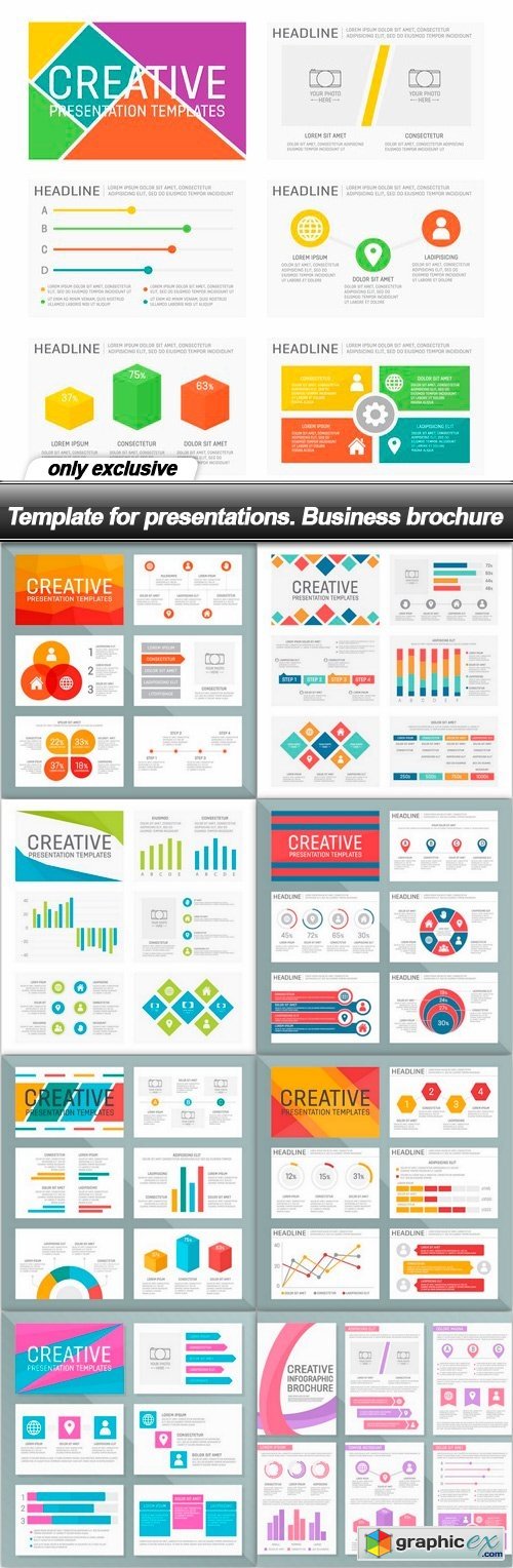 Template for presentations. Business brochure - 9 EPS