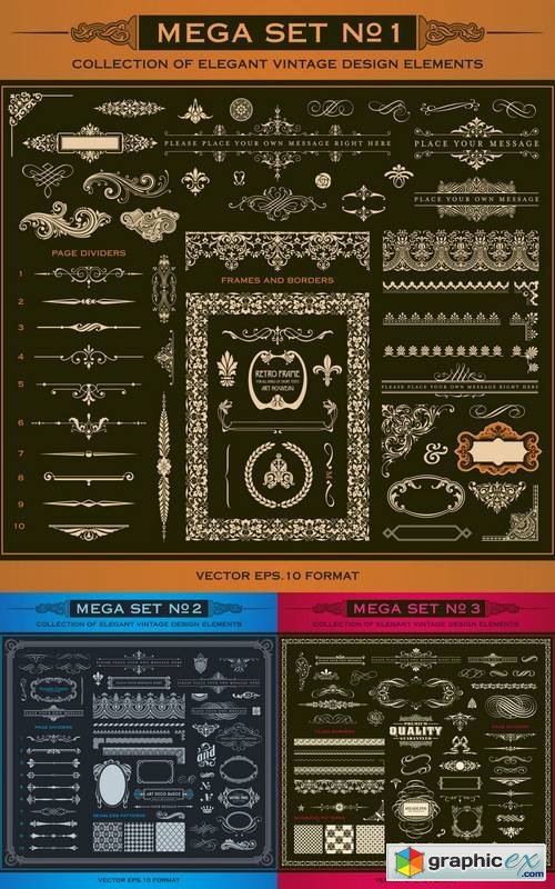 Collection of Decorative Vector Design Elements