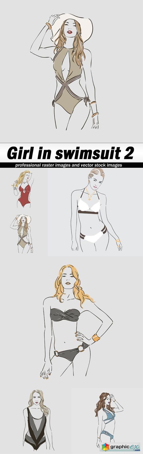 Girl in swimsuit 2 - 6 EPS