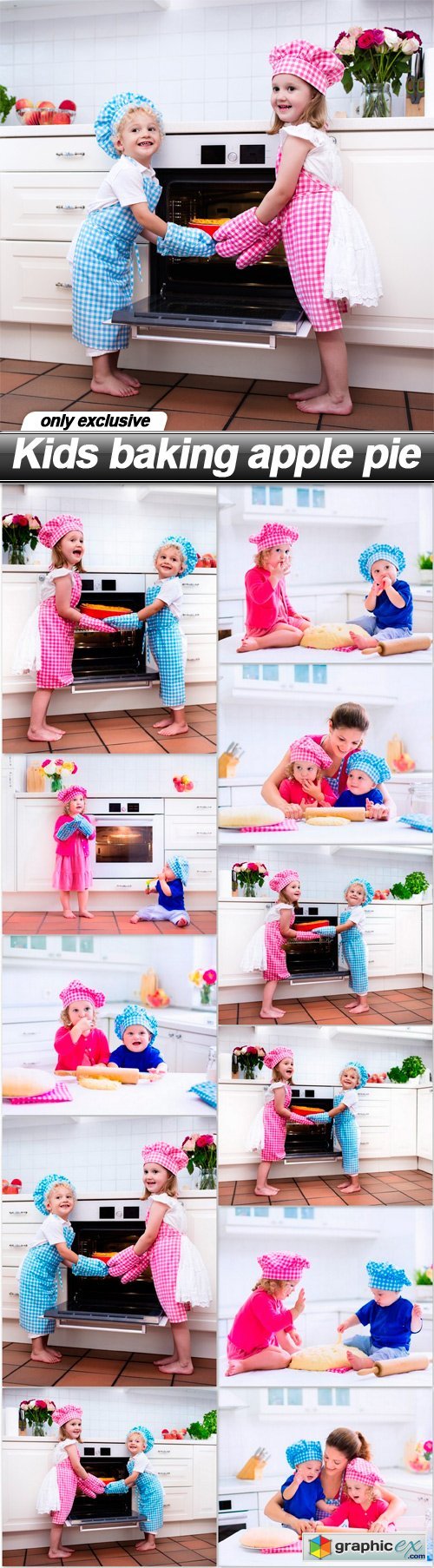 Kids baking apple pie - 11 UHQ JPEG
