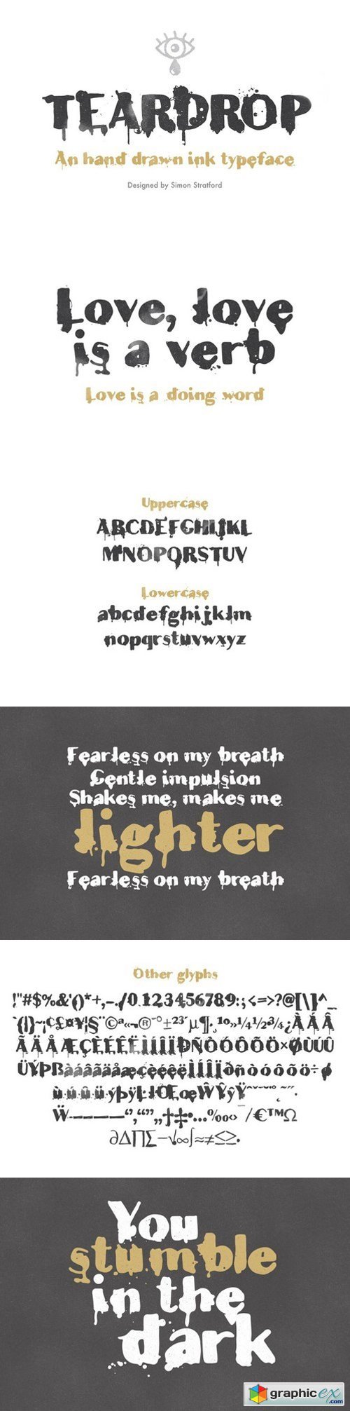 Teardrop typeface