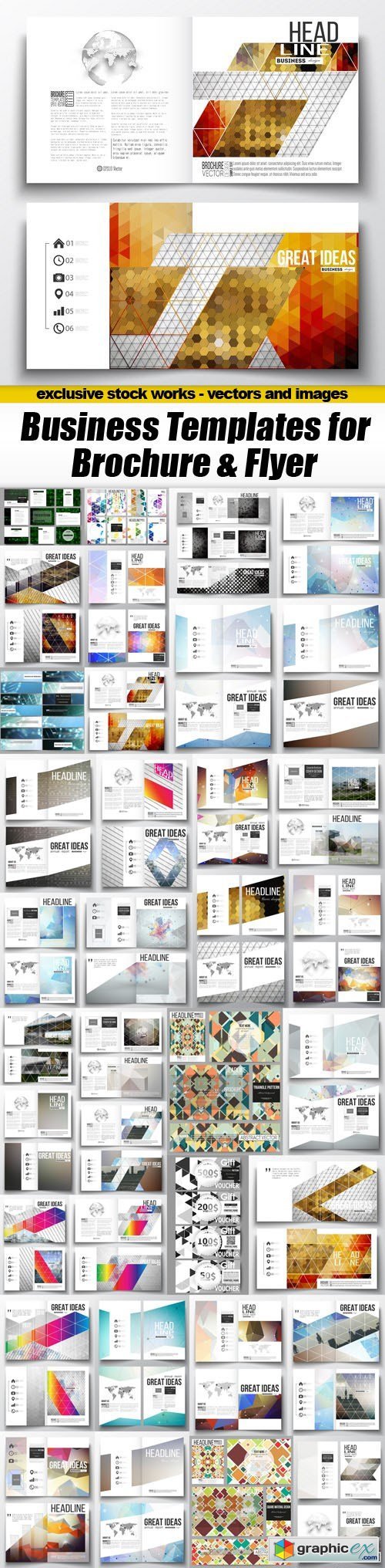 Business Templates for Brochure & Flyer - 36xEPS
