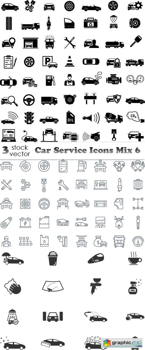 Car Service Icons Mix 6