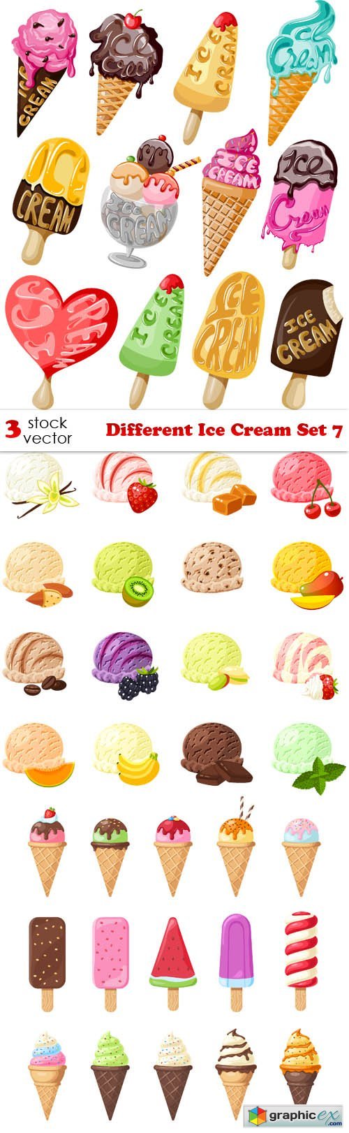 Different Ice Cream Set 7