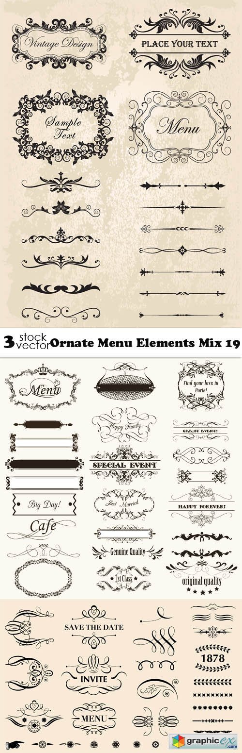 Ornate Menu Elements Mix 19