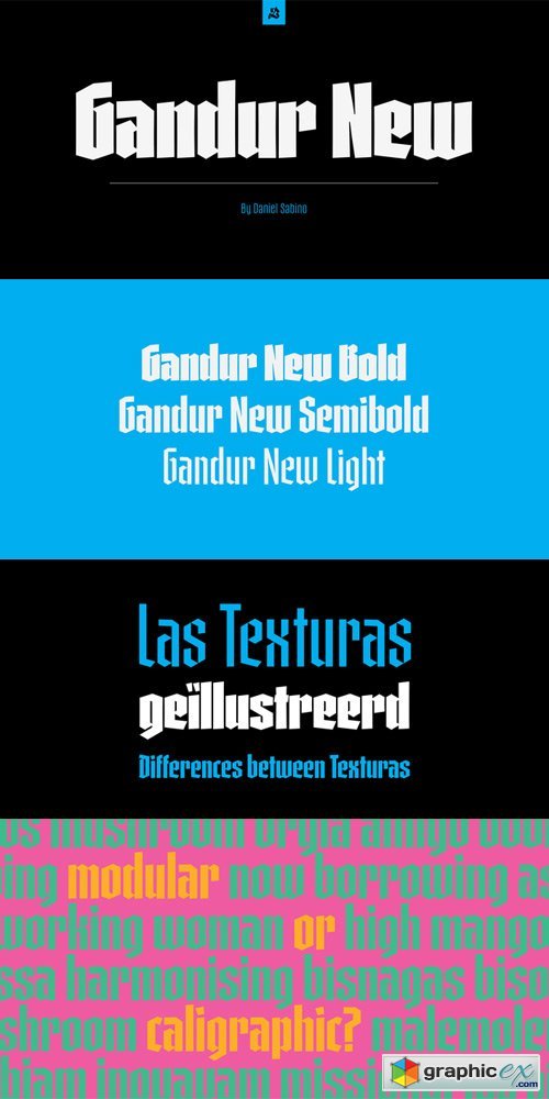 Gandur New Font Family