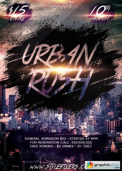 Urban Rush PSD Flyer Template