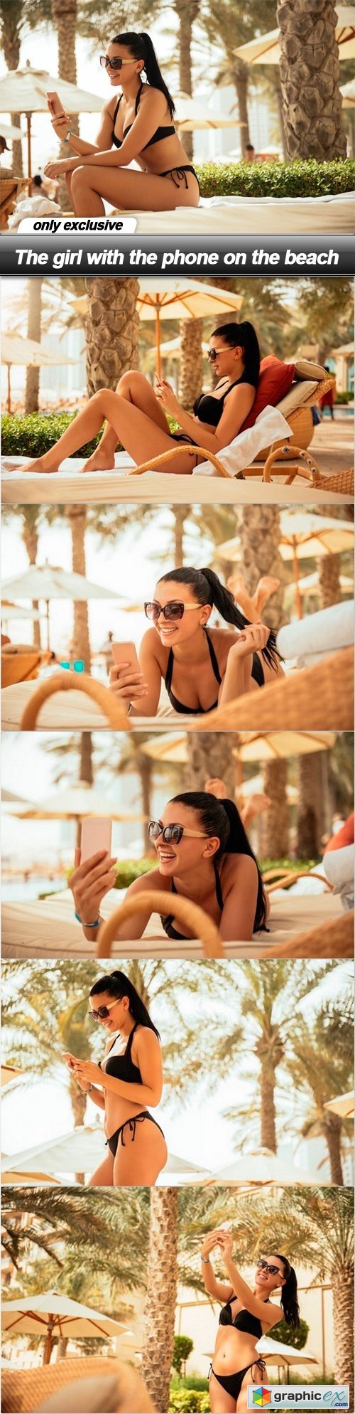 The girl with the phone on the beach - 6 UHQ JPEG