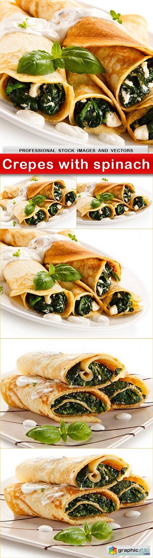 Crepes with spinach - 6 UHQ JPEG
