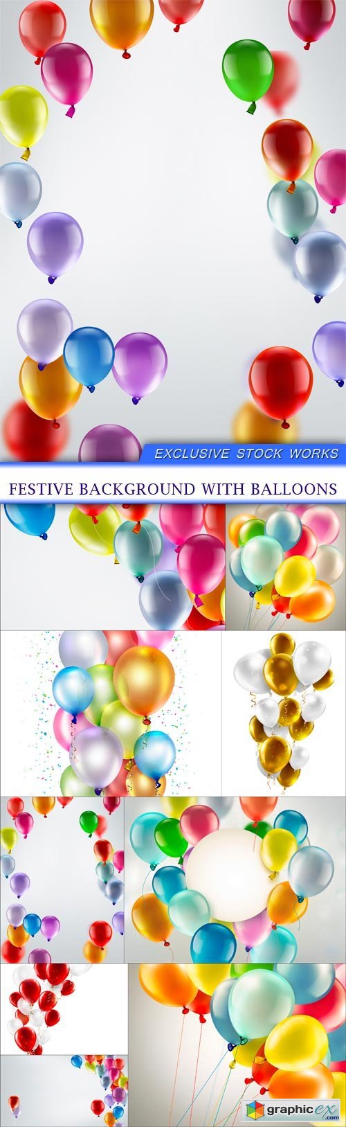 festive background with balloons 9x JPEG