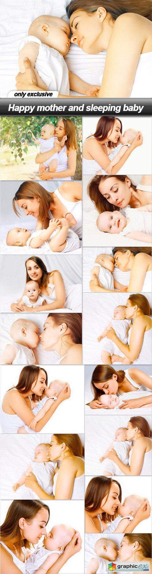 Happy mother and sleeping baby - 15 UHQ JPEG