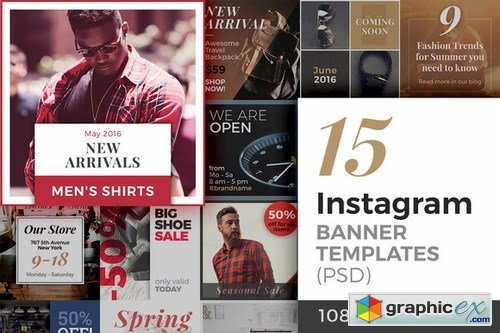 15 Instagram Banner Templates (PSD)