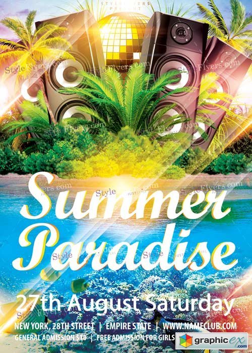 Summer Paradise V1 PSD Flyer Template