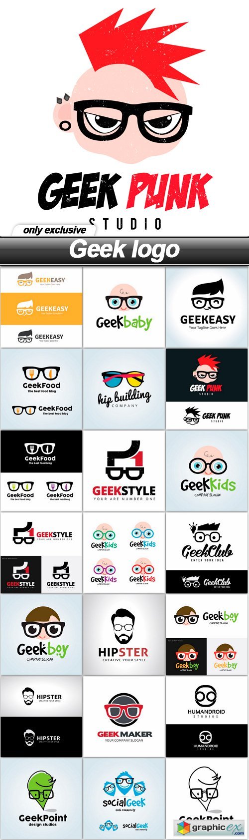 Geek logo - 22 EPS