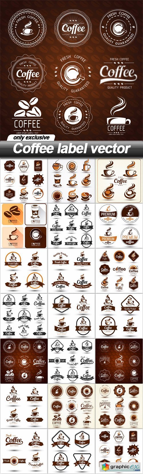 Coffee label vector - 20 EPS