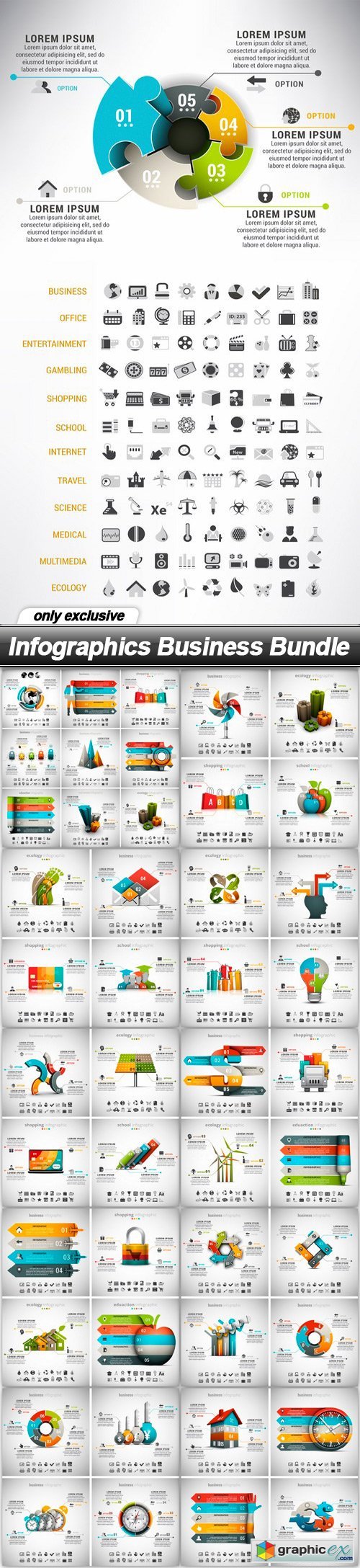 Infographics Business Bundle - 11 EPS