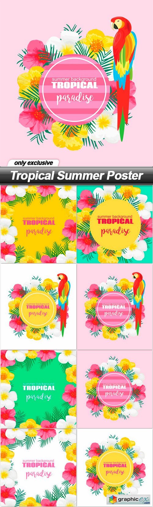 Tropical Summer Poster - 8 EPS