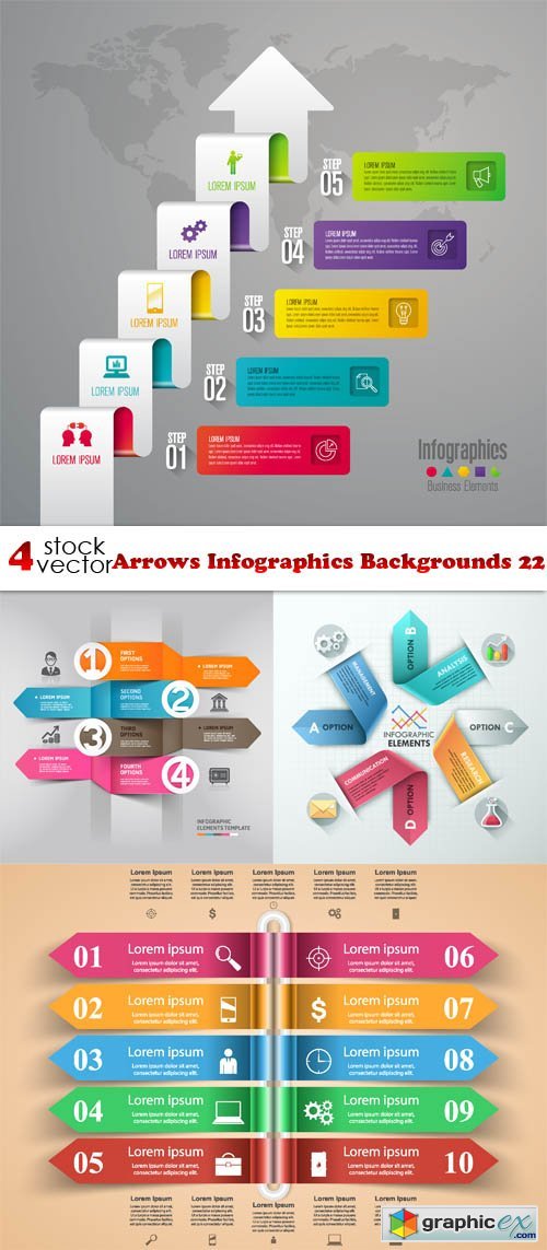 Arrows Infographics Backgrounds 22