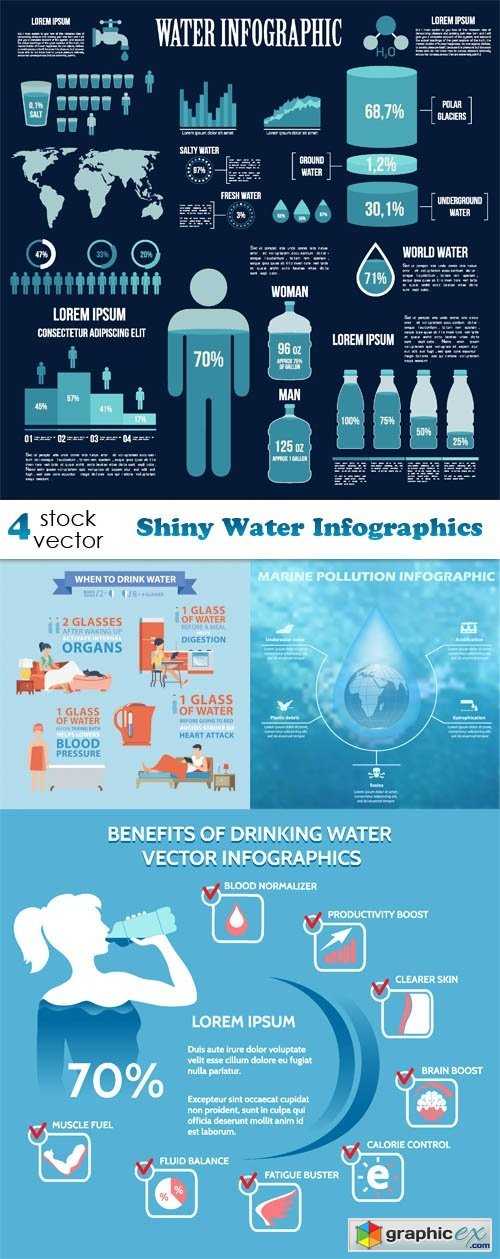 Shiny Water Infographics
