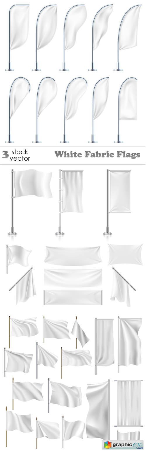 White Fabric Flags