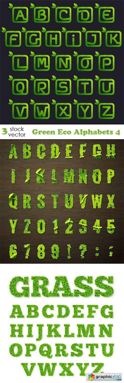 Green Eco Alphabets 4