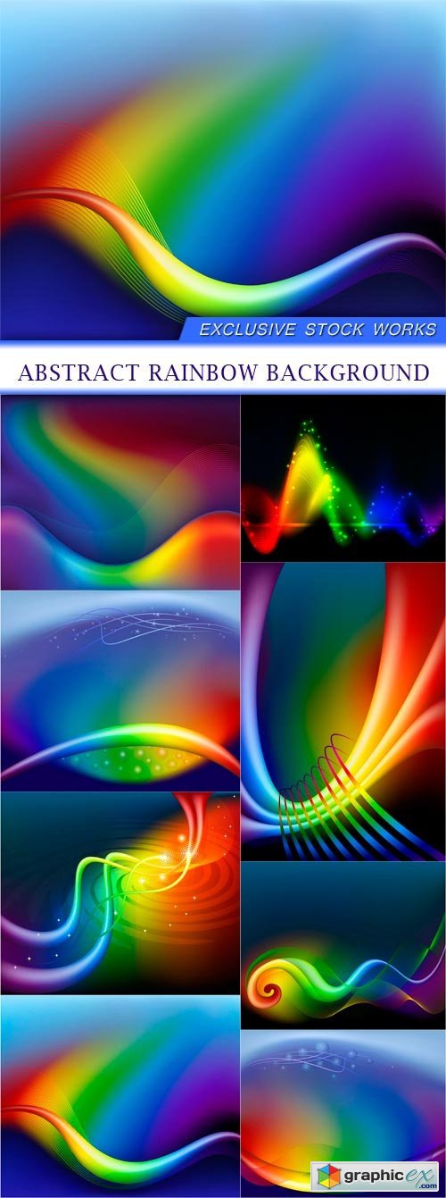 Abstract rainbow background 8X EPS