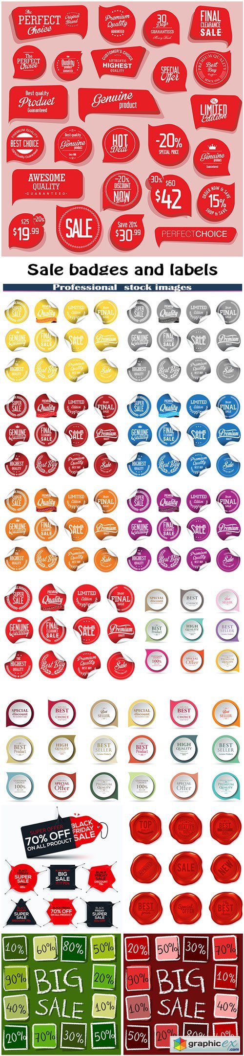 Sale badges and labels