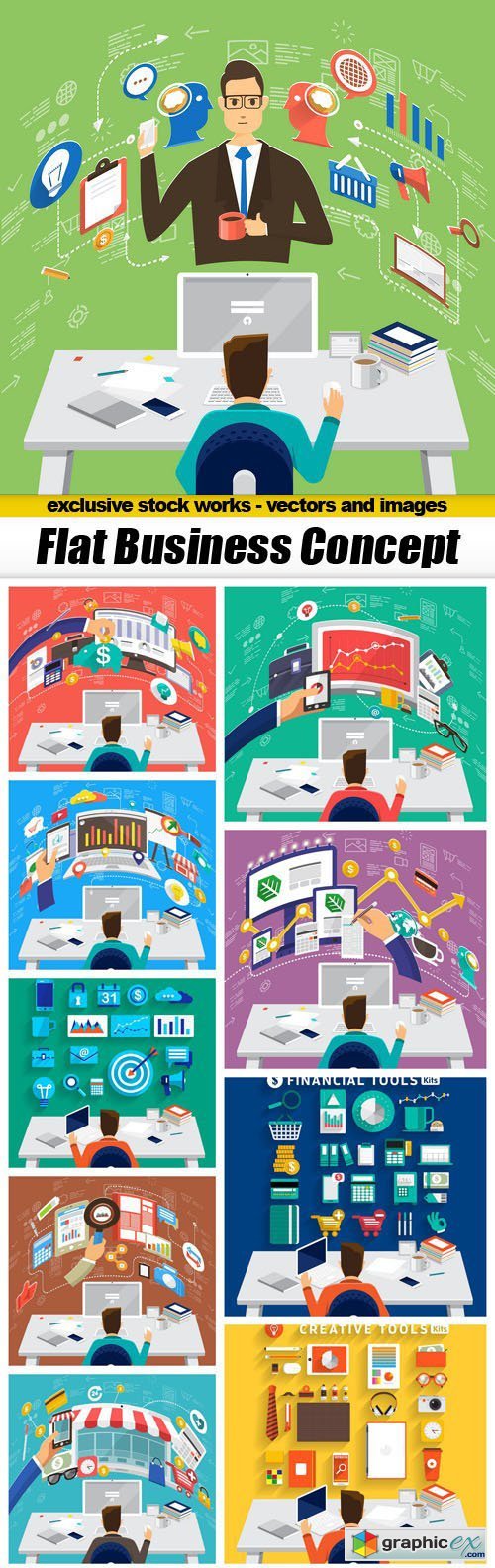 Flat Business Concept - 19xEPS
