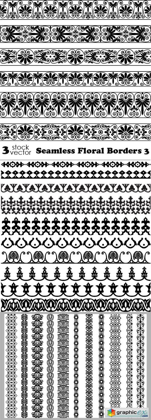 Seamless Floral Borders 3