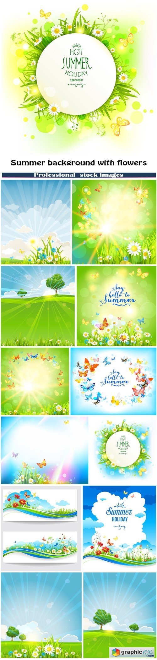 Summer background with flowers