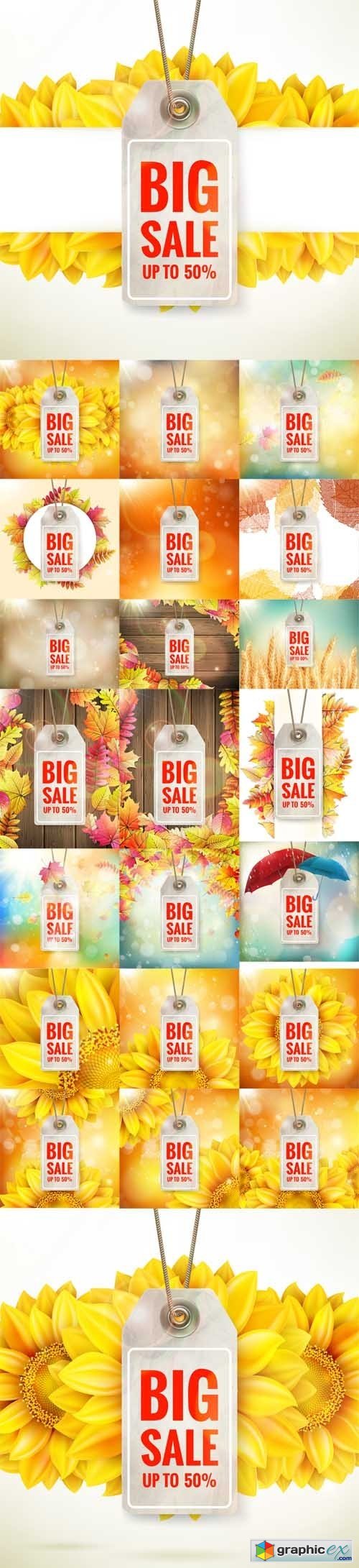 Background on a Theme of Autumn.Sale 2