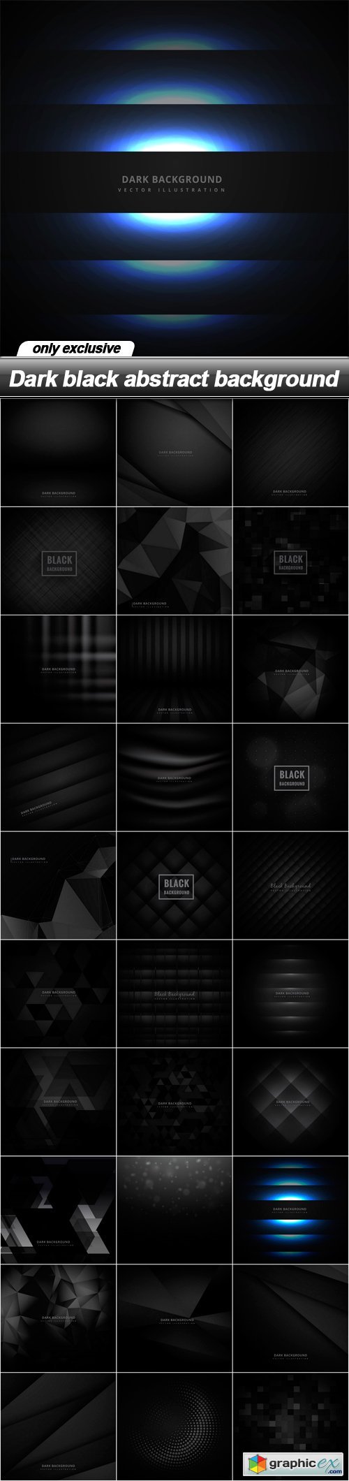 Dark black abstract background - 30 EPS
