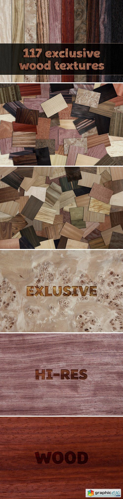 Exclusive wood veneer textures pack