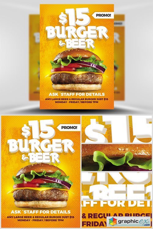 Burger and Beer Flyer Template