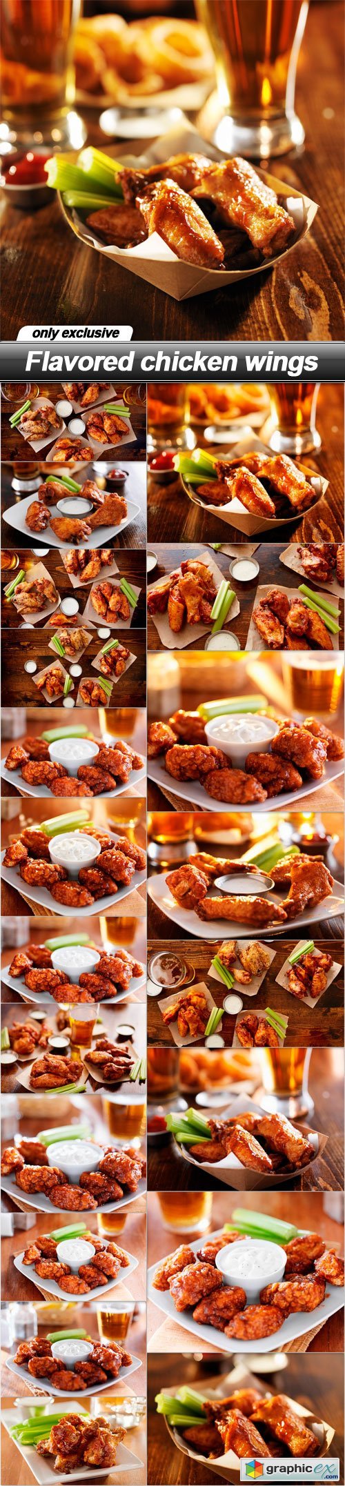 Flavored chicken wings - 20 UHQ JPEG