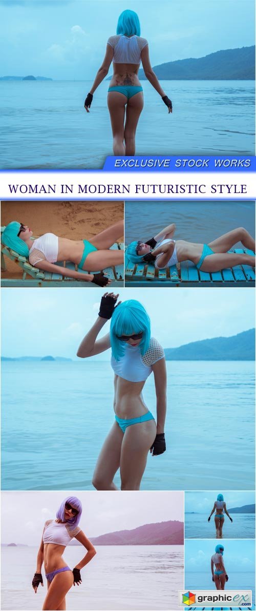woman in modern futuristic style 6x JPEG