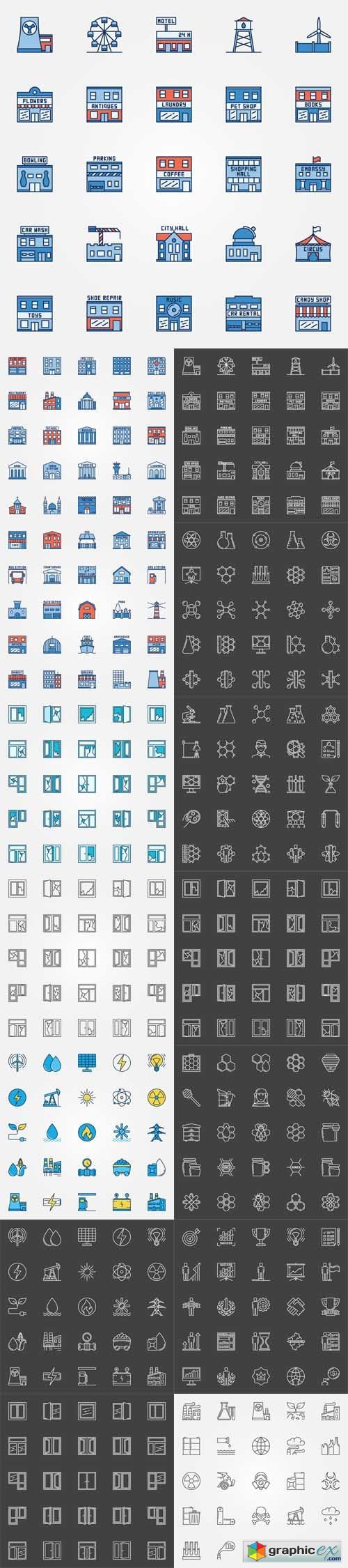 Different Line Icons Collection