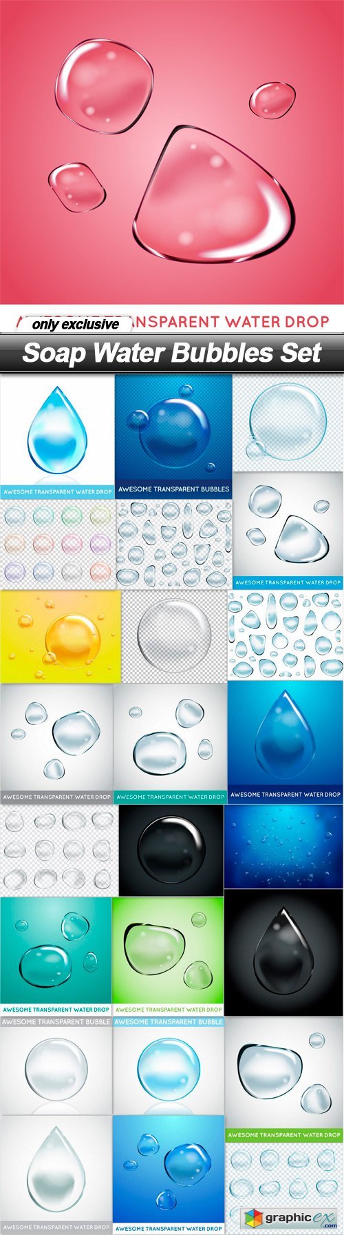 Soap Water Bubbles Set - 25 EPS