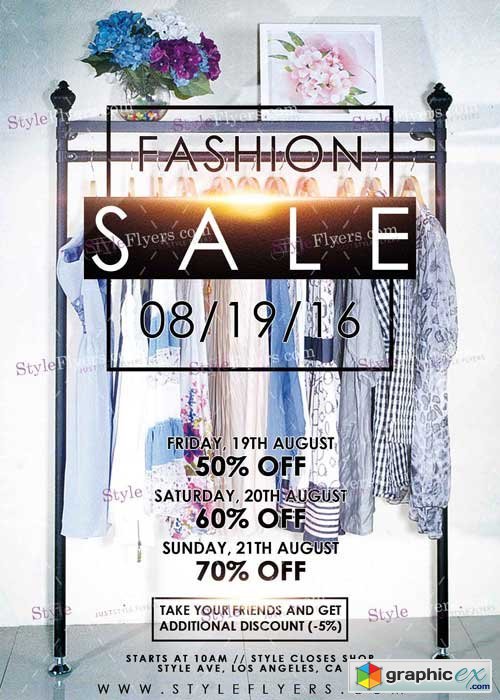 Fashion Sale PSD Flyer Template