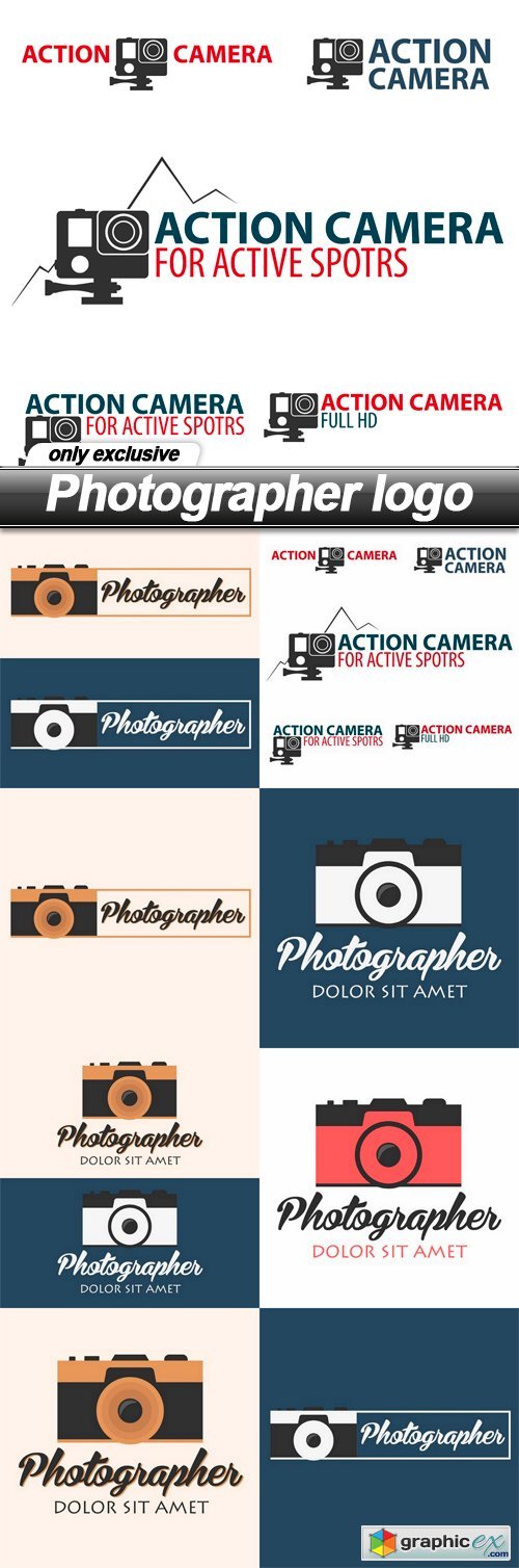 Photographer logo - 8 EPS