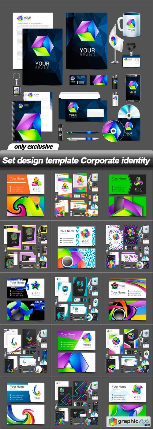 Set design template Corporate identity - 34 EPS