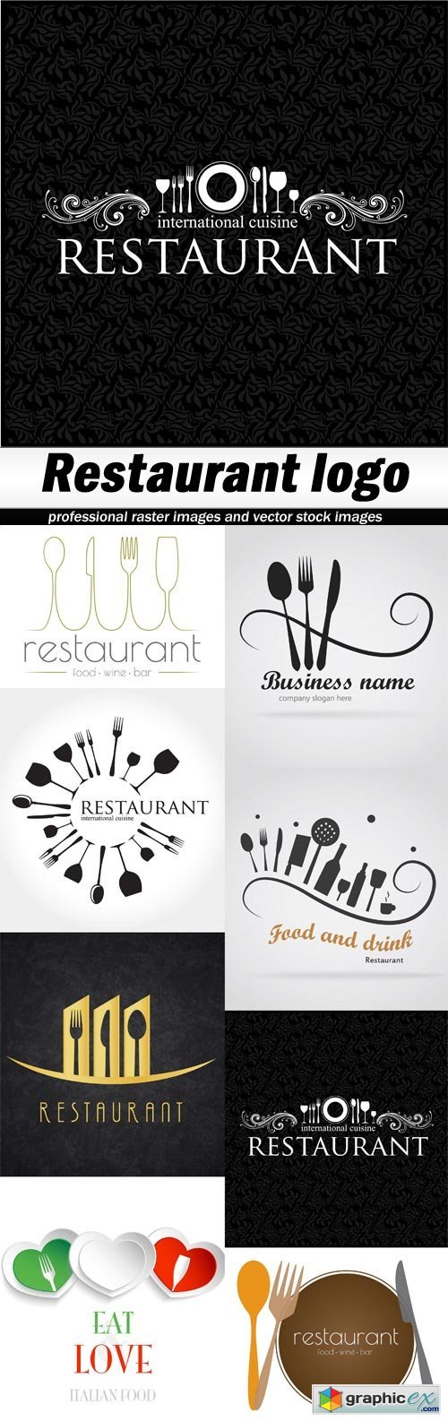 Restaurant logo - 8 EPS