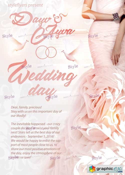 Wedding Day PSD Flyer Template