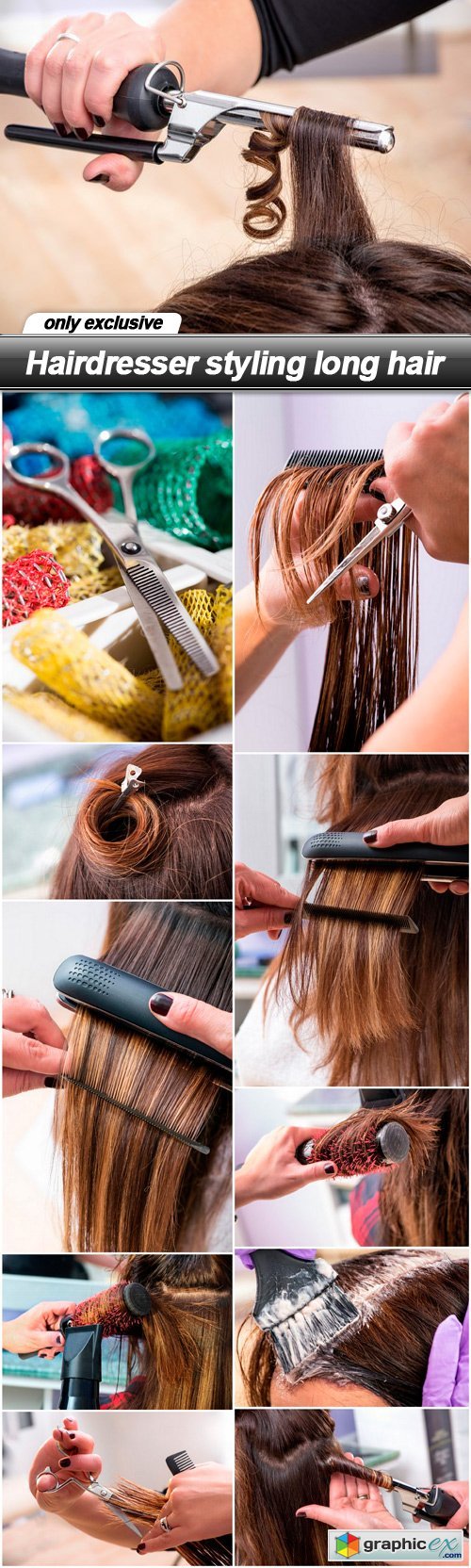 Hairdresser styling long hair - 11 UHQ JPEG