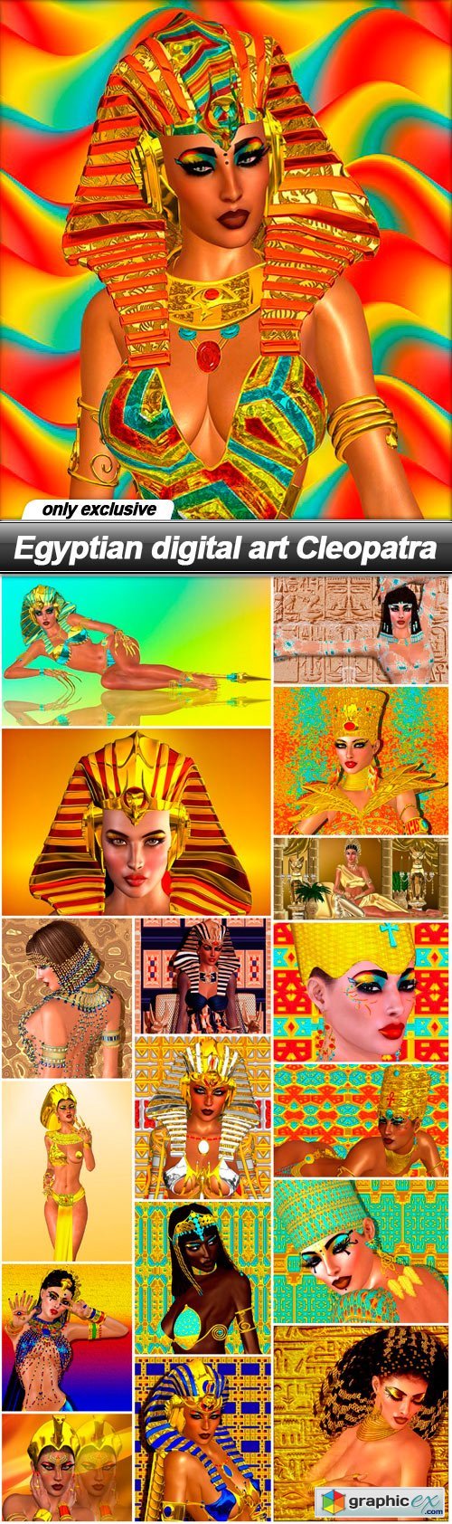 Egyptian digital art Cleopatra - 18 UHQ JPEG