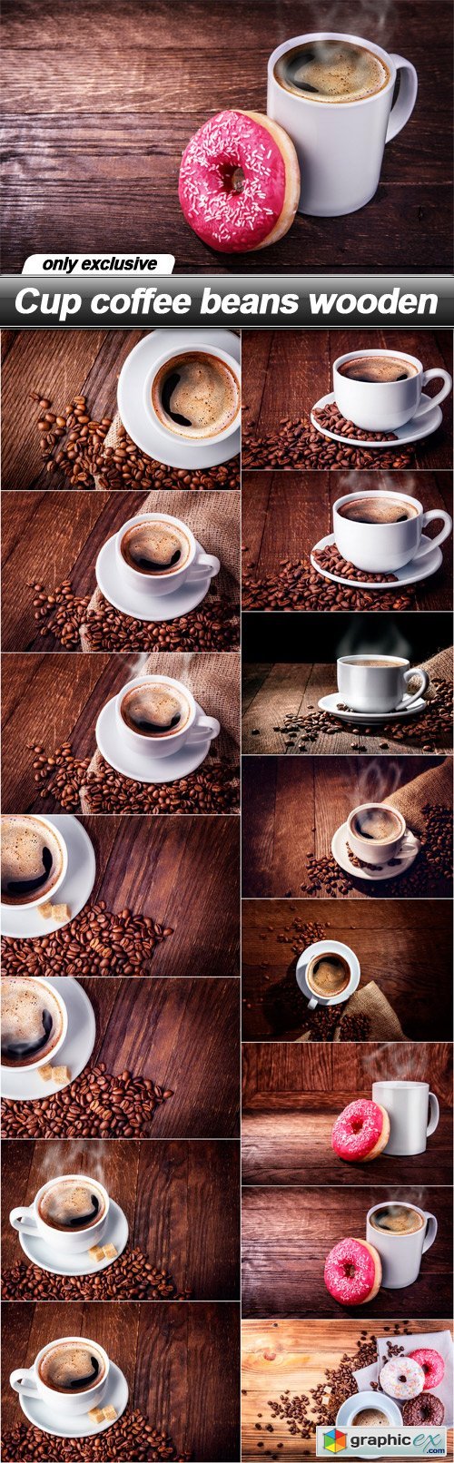 Cup coffee beans wooden - 15 UHQ JPEG