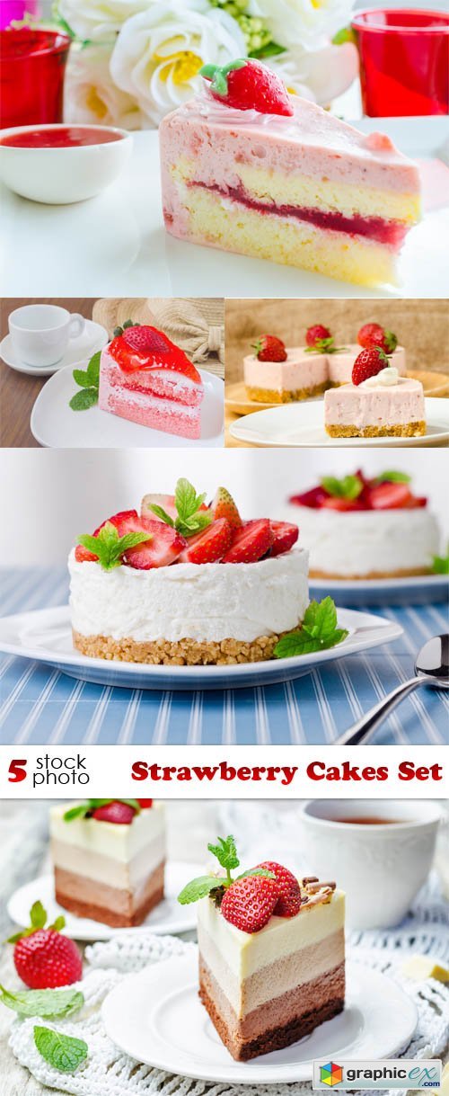 Photos - Strawberry Cakes Set