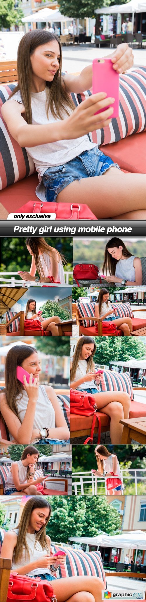 Pretty girl using mobile phone - 10 UHQ JPEG